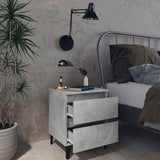 Bed Cabinet Concrete Grey 40x35x50 cm Engineered Wood 805877