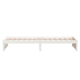 Bed Frame without Mattress White Solid Wood 90x200 cm 814935