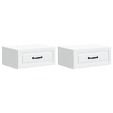 Wall-Mounted Bedside Cabinet 2 pcs White 49 x 34.5 x 20 cm 899296