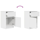 Bedside Cabinets 2 pcs White 39x35x65 cm Engineered Wood 861320