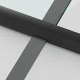 Interior Door Slim Black 76x201.5 cm Tempered Glass and Aluminium 155124