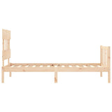 Bed Frame without Mattress Single Solid Wood Pine 3193301