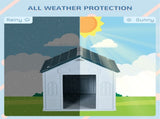 Blue All-Weather Plastic Dog House Easy Setup Puppy Shelter for Medium and Small Dogs 86665119