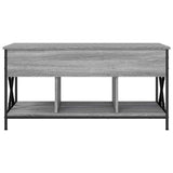 Coffee Table Grey Sonoma 100x55x50 cm Engineered Wood and Metal 845339