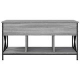 Coffee Table Grey Sonoma 100x55x50 cm Engineered Wood and Metal 845339