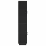 Cabinet Set 2 pcs Black Engineered Wood 3416791