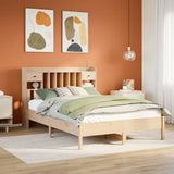 Bookcase Bed without Mattress 140x200 cm Solid Wood Pine 3322909
