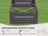 Raised Beds for Garden, Galvanised Steel Outdoor Planters with Multi-reinforced Rods, 180 x 90 x 59 T3398P322096