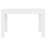Dining Table High Gloss White 120x60x76 cm Engineered Wood 800762