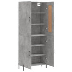 Highboard Concrete Grey 69.5x34x180 cm Engineered Wood 3199565