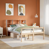 Bookcase Bed without Mattress 140x200 cm Solid Wood Pine 3322016