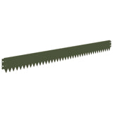 Lawn Edging 20 pcs 103 x 10 cm Steel Olive Green 8008335
