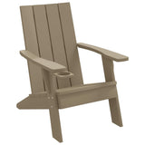 Garden Adirondack Chair Light brown Polypropylene Medium 364175