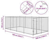 Outdoor Dog Kennel 7.6x3.8x1.9 m 144938