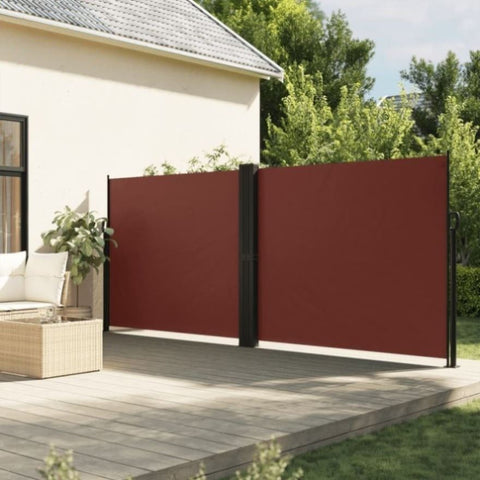 ZNTS Retractable Side Awning Brown 180x1200 cm 4004839
