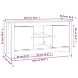 TV Cabinet 103x36.5x52 cm Solid Wood Pine 814584