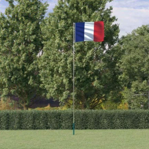 France Flag and Pole 5.55 m Aluminium 3147123