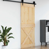 Door NARVIK Natural 90 x 210 cm Solid Pine Wood 42047097