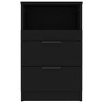 Bedside Cabinets 2 pcs Black Engineered Wood 811235