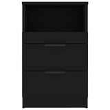 Bedside Cabinets 2 pcs Black Engineered Wood 811235