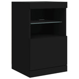 Sideboard with LED Lights Black 162x37x67 cm 3208996