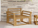 Outdoor Sofa Set Solid Acacia Wood White 3438973