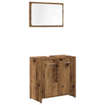 ZNTS 3 Piece Bathroom Furniture Set Old Wood Engineered Wood 3328559