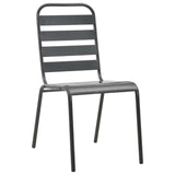 Outdoor Chair Set of 2 Dark Grey E-coated and powder-coated steel 44257