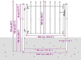 Fence Gate HORST 100 x 100 cm Metal Black Lockable 42034044