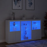 Sideboard with LED Lights White 181.5x37x100 cm 3209177