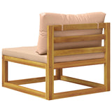 Sectional Middle Sofa with Cushions 100% polyester Solid Acacia 42028337