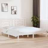 Bed Frame without Mattress White 180x200 cm Super King Solid Wood 3104364