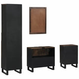Bathroom Furniture Set with Drawer 4 pcs White Engineered Wood 3310056