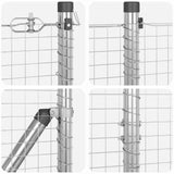 Welded Wire Fence with Concrete Base 10 x 1.5 m Silver Mesh 3352296