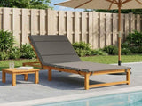 Sunlounger Cushion GEMERT 100% Polyester Grey 200 x 80 x 3 cm 948568
