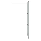 Walk-in Shower Wall Black 140 x 195 cm Tempered Glass 42022046