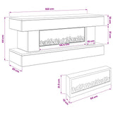 Electric Fireplace White 100 x 30 x 44 cm Engineered wood 8020776
