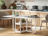 Four-Person Drop Leaf Table - White T3398P377917