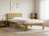 Single Bed Frame with Headboard ROSTOCK White 90 x 190 cm 903316