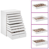 Jewellery Box 10-Layer with Watch Holders White 29x20.5x40.5 cm 4103566