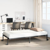 Bed Frame without Mattress Foldable Black 75x190 cm Steel 4103957