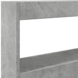 Headboard Cabinet with LED Concrete Grey 120x17x102 cm 839192