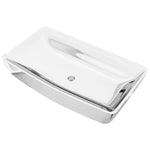 Wash Basin 71x38x13.5 cm Ceramic Silver 143479