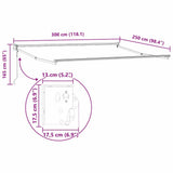 Retractable Awning Anthracite 300 x 250 cm Aluminium 362031