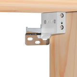 Bedside Table with Drawer Brown 39 x 34 x 33 cm Solid pinewood 873505