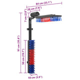 Cattle Brushes Adjustable Red and Blue 84 x 10 x 91 cm PVC 42006837