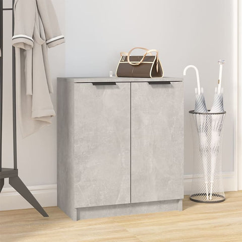 Shoe Cabinet Concrete Grey 59x35x70 cm Engineered Wood 811425