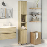 Bathroom Cabinet Sonoma Oak 30x30x190cm Engineered Wood 849667