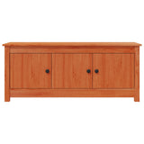 Shoe Cabinet Wax Brown 110 x 38 x 45.5 cm Solid Pine Wood 869928