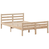 Bookcase Bed without Mattress 135x190 cm Double Solid Wood Pine 3322253